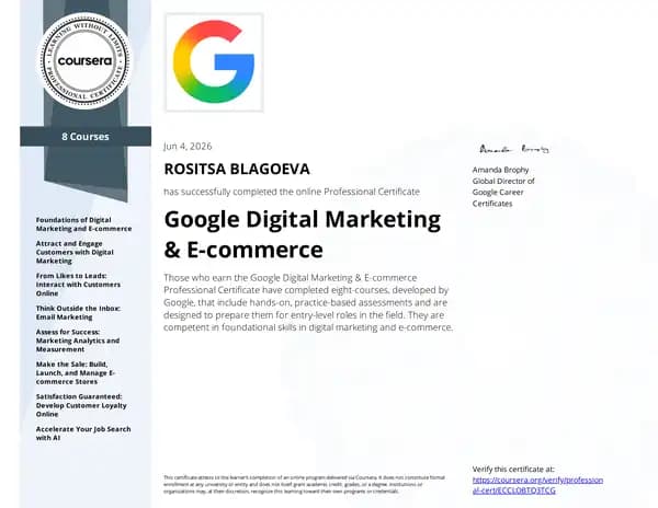 Google Digital Marketing & E-commerce Google Digital Marketing & E-commerce